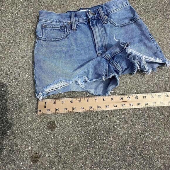 Madewell The Perfect Jean Short Womens 24 (25x2.5) Denim Blue Cut Off Festival - Picture 5 of 9